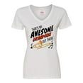 thumbnail image 1 of Inktastic That's My Awesome Grandson Out There with Trombone Women's V-Neck T-Shirt, 1 of 5