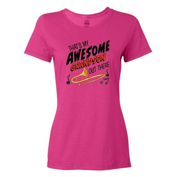 Inktastic That's My Awesome Grandson out There with Trombone Women's T-Shirt