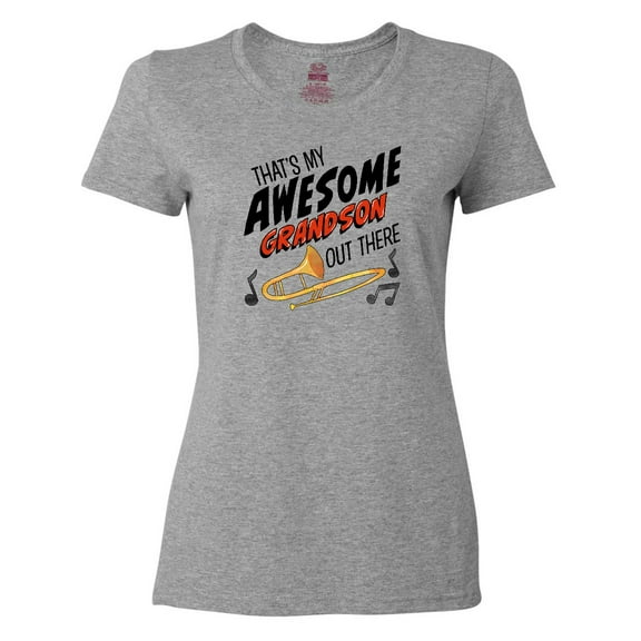 Inktastic That's My Awesome Grandson out There with Trombone Women's T-Shirt