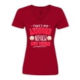 thumbnail image 1 of Inktastic That's My Awesome Nephew Out There with Baseballs Women's V-Neck T-Shirt, 1 of 4