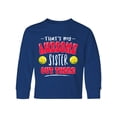 thumbnail image 1 of Inktastic That's My Awesome Sister Out There with Softballs Long Sleeve Youth T-Shirt, 1 of 5