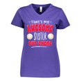 thumbnail image 1 of Inktastic That's My Awesome Sister Out There with Volleyball Women's V-Neck T-Shirt, 1 of 5
