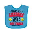 thumbnail image 1 of Inktastic That's My Awesome Sister out There with Softballs Boys or Girls Baby Bib, 1 of 4