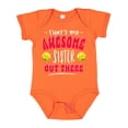 thumbnail image 1 of Inktastic That's My Awesome Sister out There with Softballs Boys or Girls Baby Bodysuit, 1 of 5