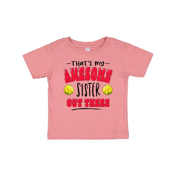 Inktastic That's My Awesome Sister out There with Softballs Boys or Girls Baby T-Shirt