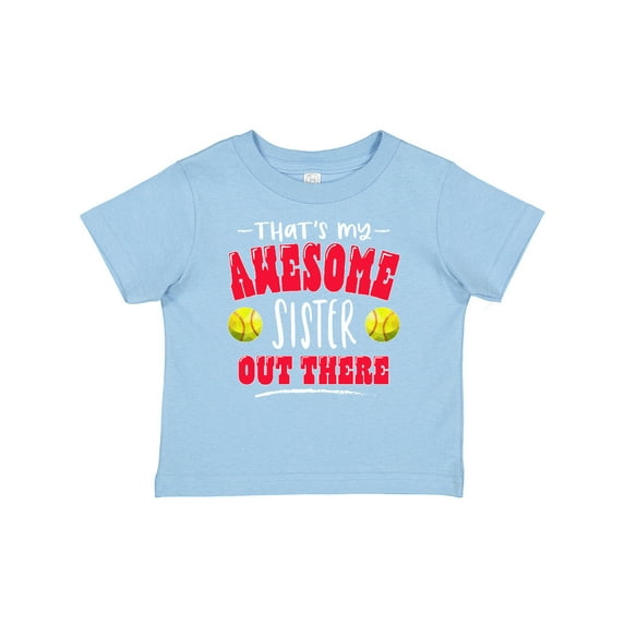 Inktastic That's My Awesome Sister out There with Softballs Boys or Girls Baby T-Shirt