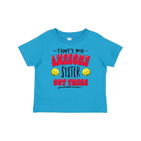 Inktastic That's My Awesome Sister out There with Softballs Boys or Girls Baby T-Shirt