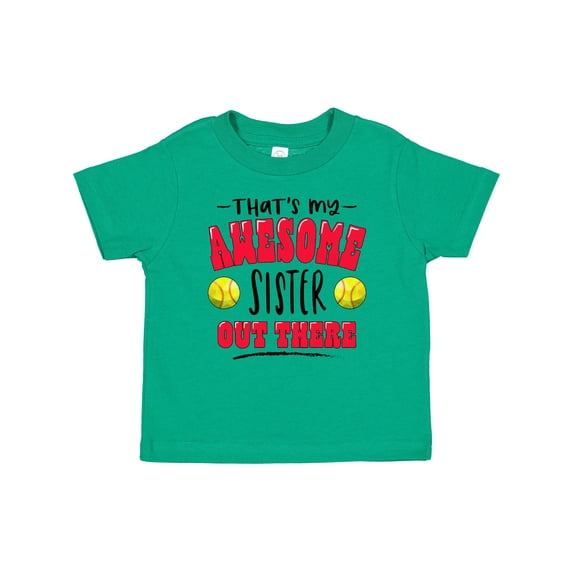 Inktastic That's My Awesome Sister out There with Softballs Boys or Girls Baby T-Shirt