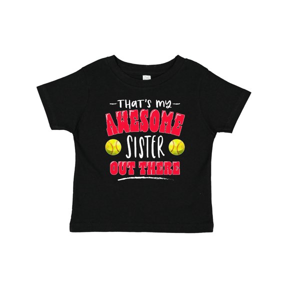 Inktastic That's My Awesome Sister out There with Softballs Boys or Girls Baby T-Shirt