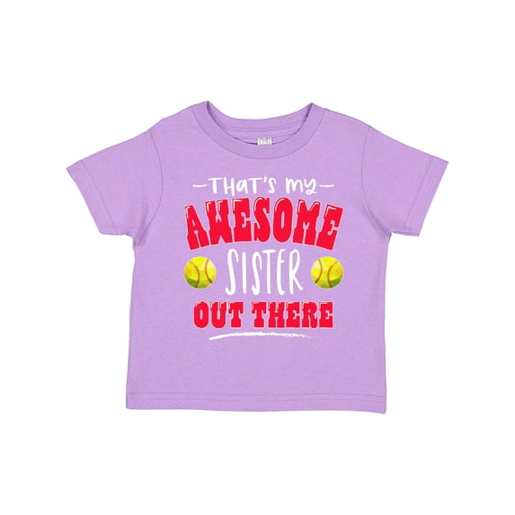Inktastic That's My Awesome Sister out There with Softballs Boys or Girls Toddler T-Shirt