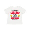 thumbnail image 1 of Inktastic That's My Awesome Sister out There with Softballs Boys or Girls Toddler T-Shirt, 1 of 5