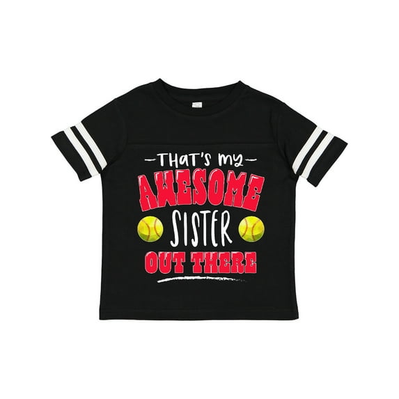 Inktastic That's My Awesome Sister out There with Softballs Boys or Girls Toddler T-Shirt