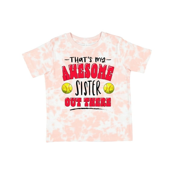 Inktastic That's My Awesome Sister out There with Softballs Boys or Girls Toddler T-Shirt