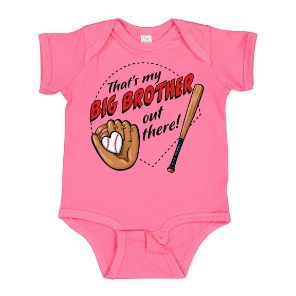 Inktastic That's My Big Brother out There Baseball Boys or Girls Baby Bodysuit