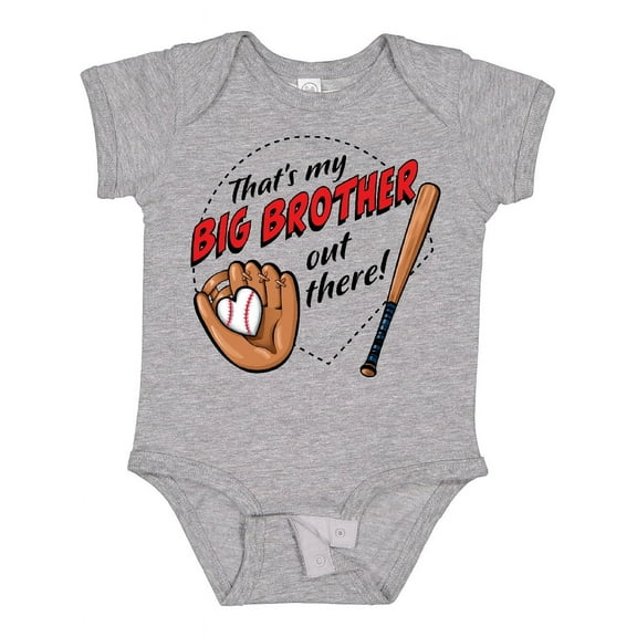 Inktastic That's My Big Brother out There Baseball Boys or Girls Baby Bodysuit