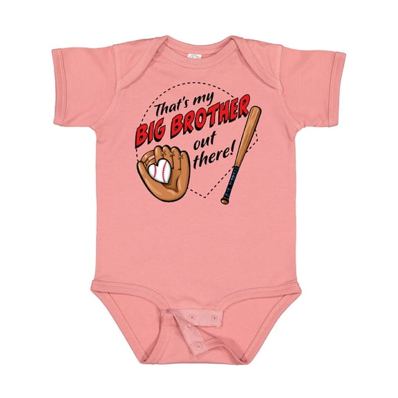 Inktastic That's My Big Brother out There Baseball Boys or Girls Baby Bodysuit
