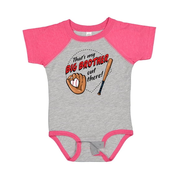 Inktastic That's My Big Brother out There Baseball Boys or Girls Baby Bodysuit