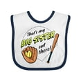 thumbnail image 1 of Inktastic That's My Big Sister out There Softball Boys or Girls Baby Bib, 1 of 4