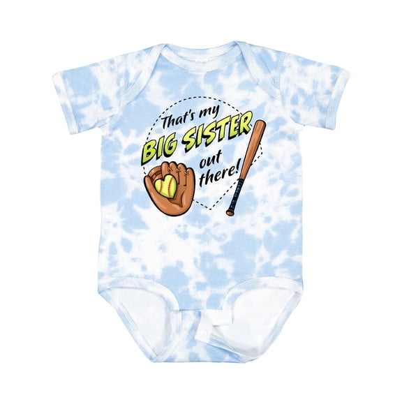 Inktastic That's My Big Sister out There Softball Boys or Girls Baby Bodysuit