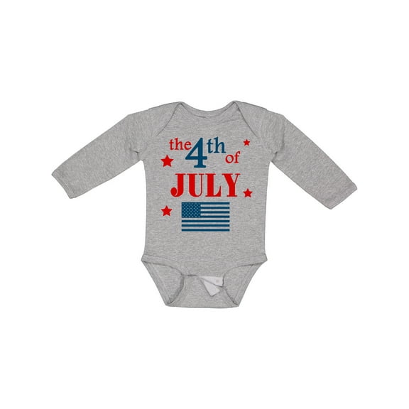 Inktastic The 4th of July- Boys or Girls Long Sleeve Baby Bodysuit
