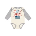 thumbnail image 1 of Inktastic The 4th of July- Boys or Girls Long Sleeve Baby Bodysuit, 1 of 5
