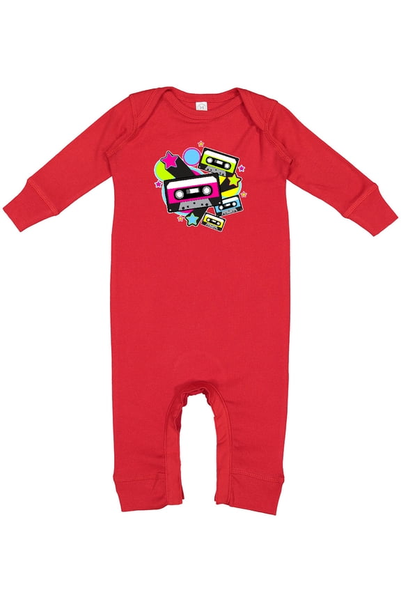 The 80s Cassette Tapes Baby Romper Coveralls