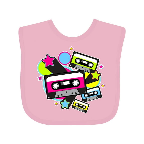 Inktastic The 80s Cassette Tapes Boys or Girls Baby Bib