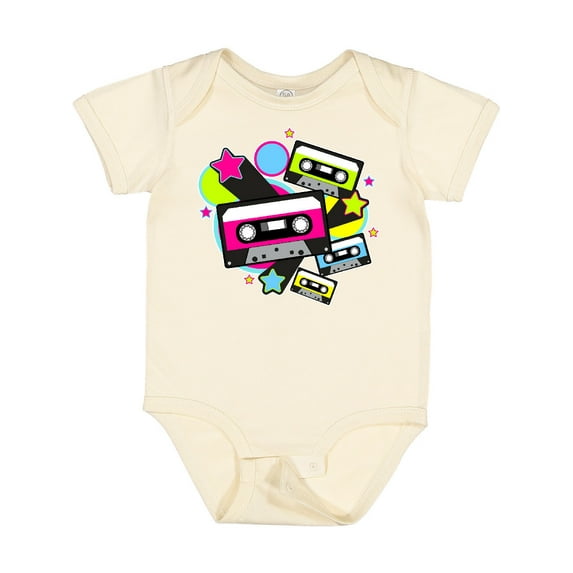 Inktastic The 80s Cassette Tapes Boys or Girls Baby Bodysuit