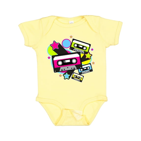 Inktastic The 80s Cassette Tapes Boys or Girls Baby Bodysuit