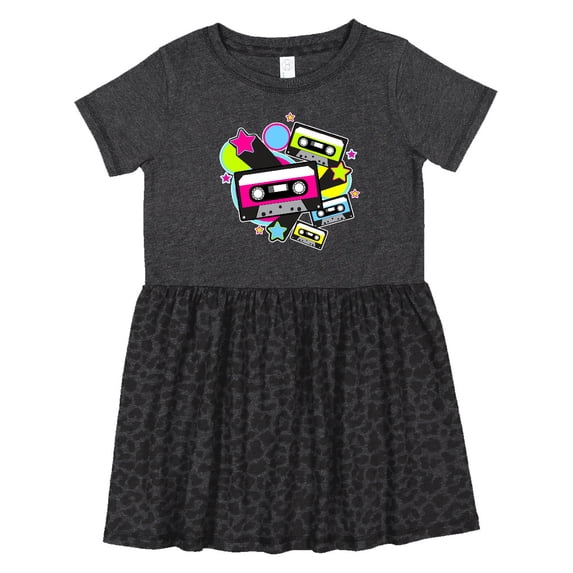 Inktastic The 80s Cassette Tapes Girls Toddler Dress