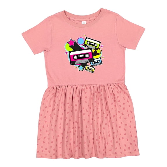 Inktastic The 80s Cassette Tapes Girls Toddler Dress