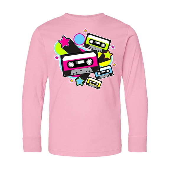 Inktastic The 80s Cassette Tapes Long Sleeve Youth T-Shirt