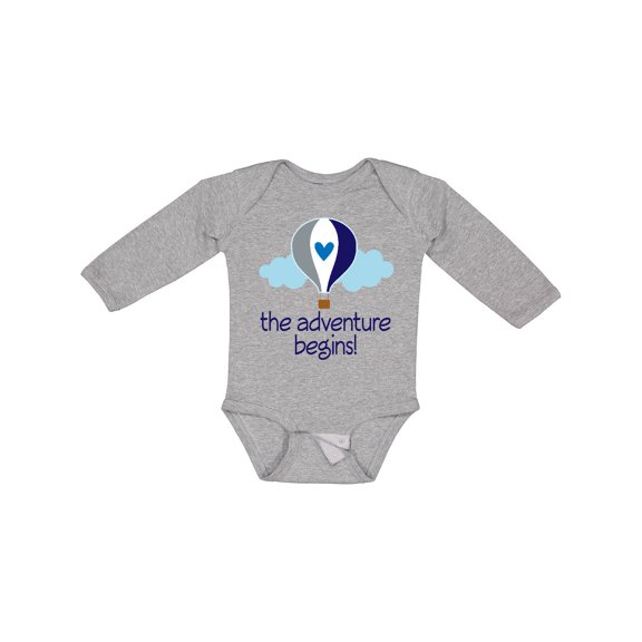 Inktastic The Adventure Begins Hot Air Balloon Boys Boys Long Sleeve Baby Bodysuit