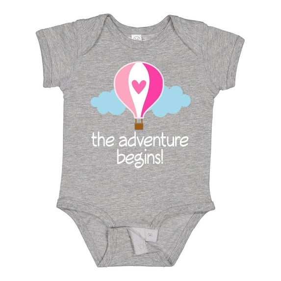 Inktastic The Adventure Begins Hot Air Balloon Girls Girls Baby Bodysuit