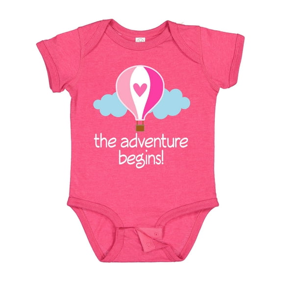 Inktastic The Adventure Begins Hot Air Balloon Girls Girls Baby Bodysuit