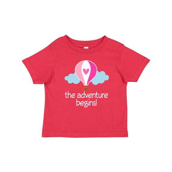 Inktastic The Adventure Begins Hot Air Balloon Girls Girls Baby T-Shirt