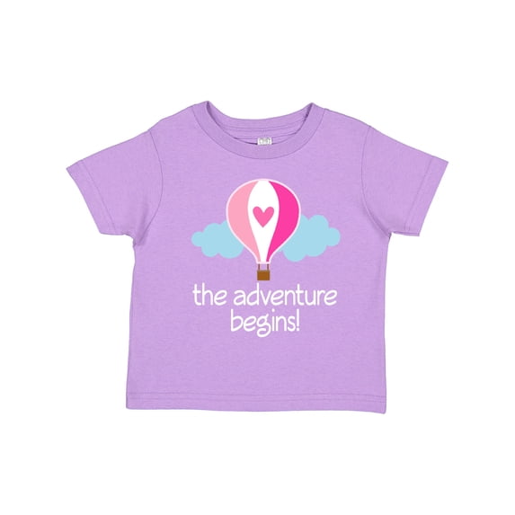 Inktastic The Adventure Begins Hot Air Balloon Girls Girls Toddler T-Shirt