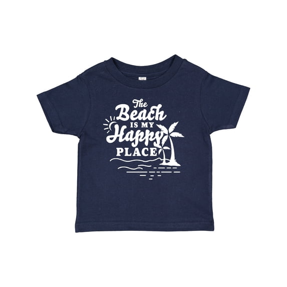 Inktastic The Beach is My Happy Place with Palm Trees Boys or Girls Baby T-Shirt