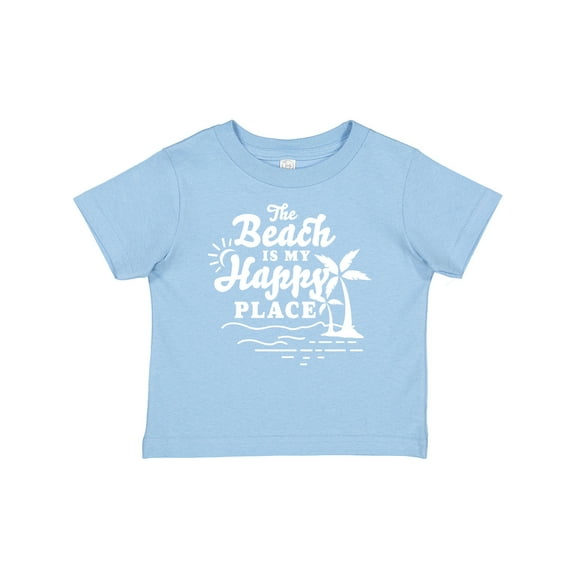 Inktastic The Beach is My Happy Place with Palm Trees Boys or Girls Baby T-Shirt