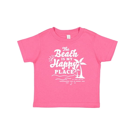 Inktastic The Beach is My Happy Place with Palm Trees Boys or Girls Baby T-Shirt