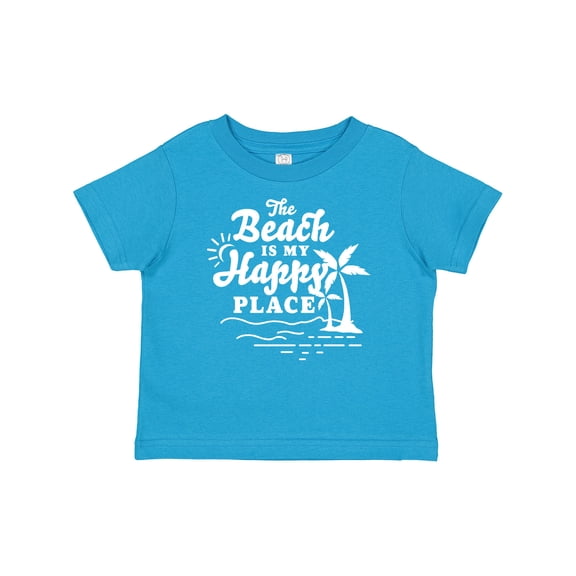 Inktastic The Beach is My Happy Place with Palm Trees Boys or Girls Baby T-Shirt