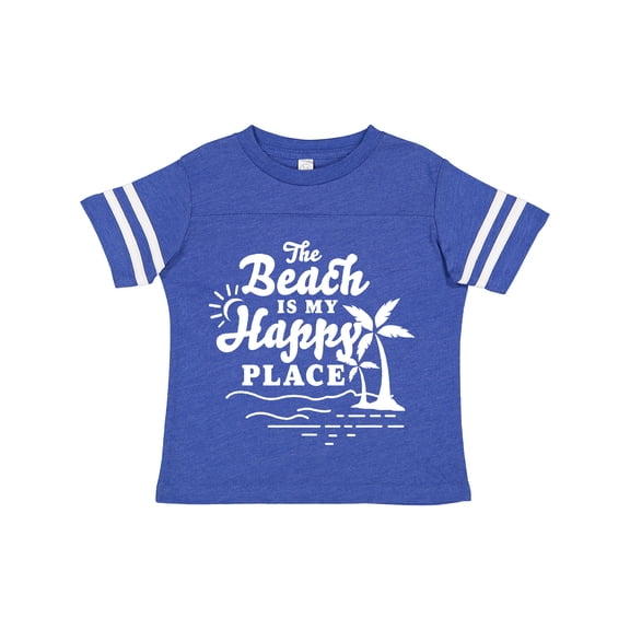 Inktastic The Beach is My Happy Place with Palm Trees Boys or Girls Toddler T-Shirt