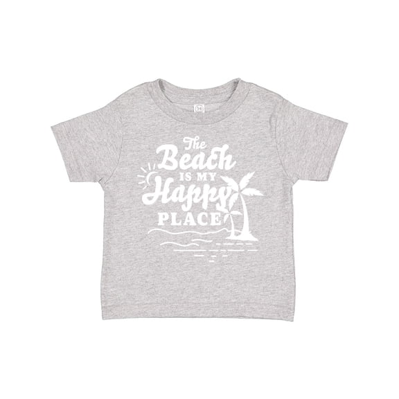 Inktastic The Beach is My Happy Place with Palm Trees Boys or Girls Toddler T-Shirt