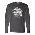 thumbnail image 1 of Inktastic The Beach is My Happy Place with Palm Trees Long Sleeve T-Shirt, 1 of 5