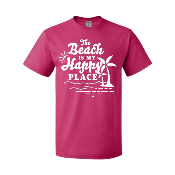 Inktastic The Beach is My Happy Place with Palm Trees T-Shirt
