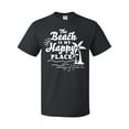thumbnail image 1 of Inktastic The Beach is My Happy Place with Palm Trees T-Shirt, 1 of 5