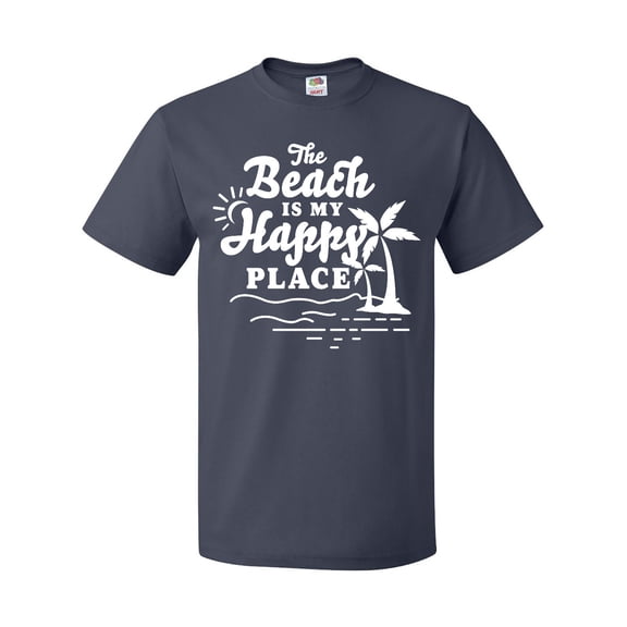 Inktastic The Beach is My Happy Place with Palm Trees T-Shirt