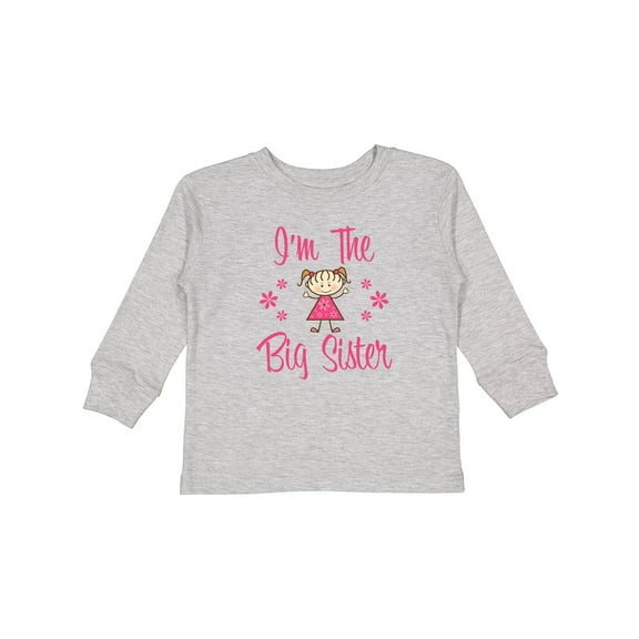 Inktastic The Big Sister Girls Long Sleeve Toddler T-Shirt