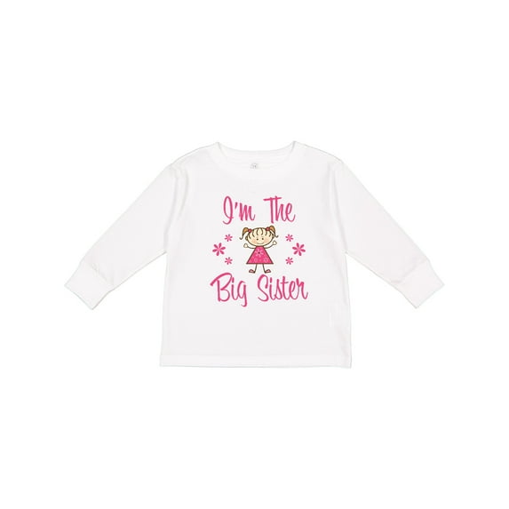 Inktastic The Big Sister Girls Long Sleeve Toddler T-Shirt