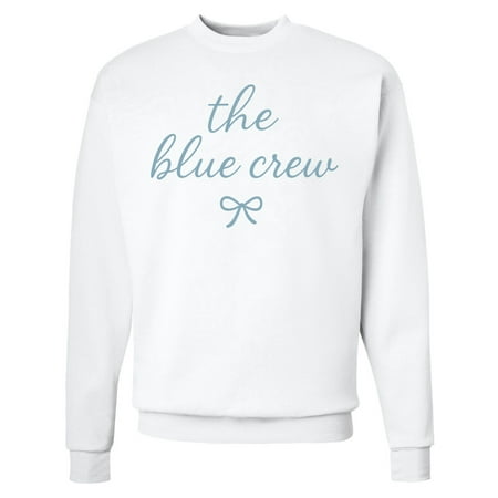 Inktastic The Blue Crew Script Text Adult Sweatshirt